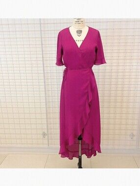 NWT Elegant Women's Wrap Midi Dress - IF BY SEA Size Medium